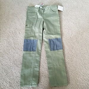 Sz 140 HA Knee Patch Denim Skinny Twills